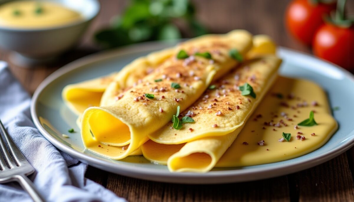 Crêpes au fromage : la recette maison facile avec une sauce béchamel fondante