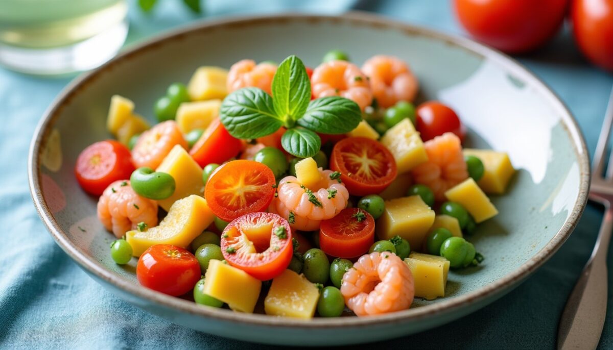 Délicieuse salade fraîche de mangue, avocat et crevettes : recette simple et estivale