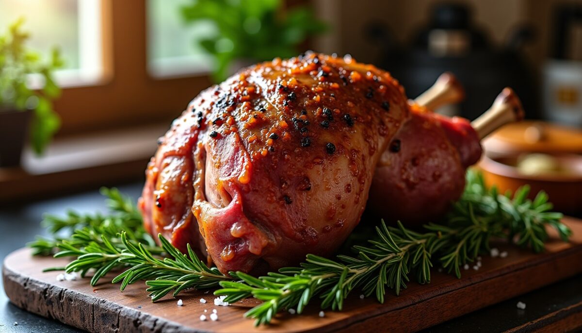 Gigot d'agneau rôti à basse température : la recette pour une tendreté incomparable Gigot d'agneau rôti à basse température : la recette pour une tendreté incomparable